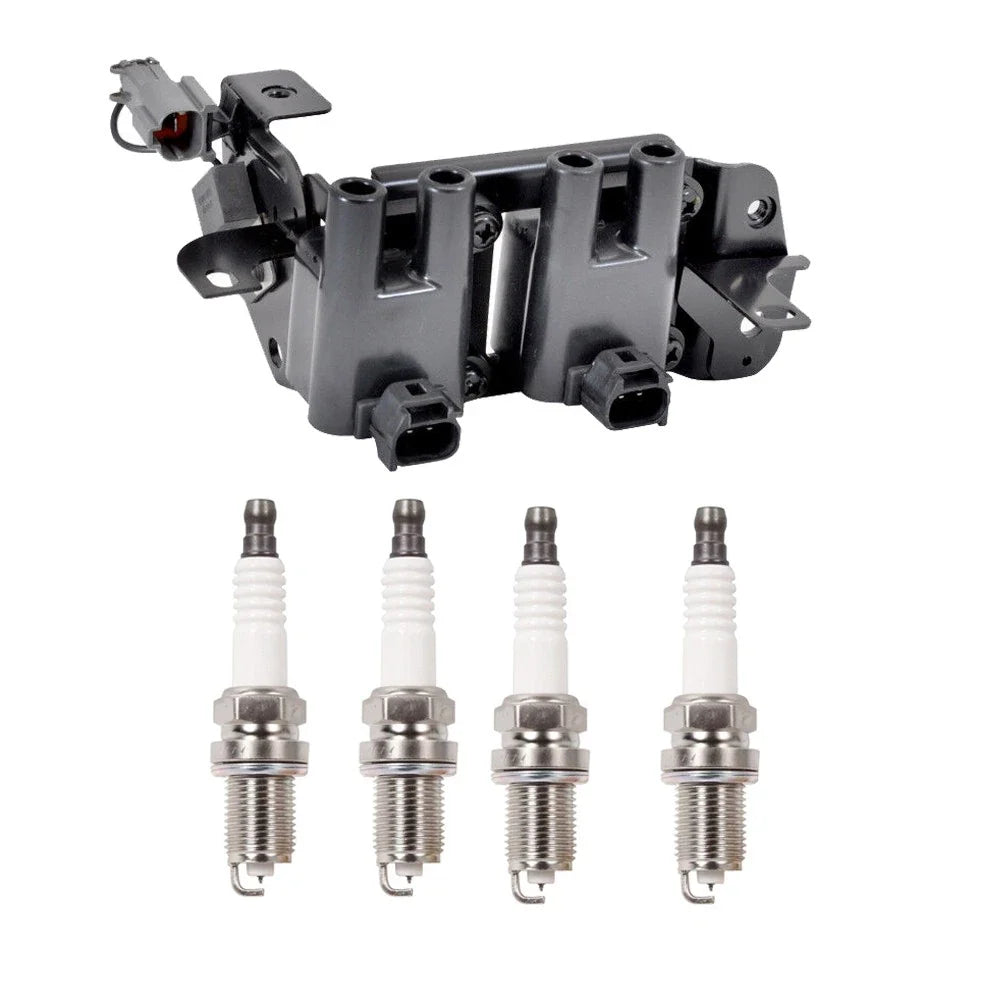 Ignition Coil Pack & Lead Kit & Spark Plugs for Hyundai Getz (2005-2011)