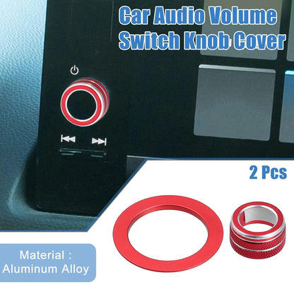 2 x Media Volume Switch Knobs Engine Start Button Covers for Honda Civic (2022)
