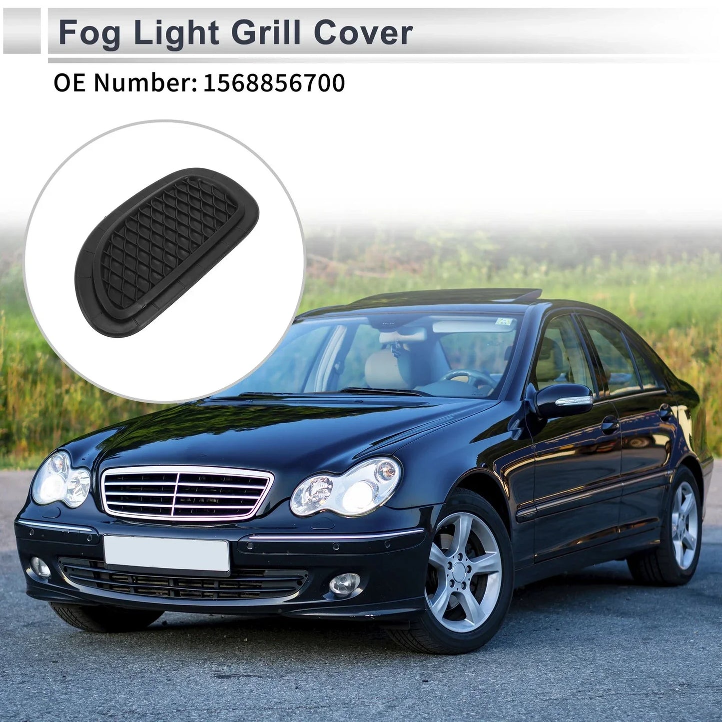 Front Left Fog Light Grill for Mercedes Benz GLA220 (2018-2020)