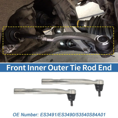 2 x Front Outer Tie Rod End Links for Acura CL TL (2001-2003)