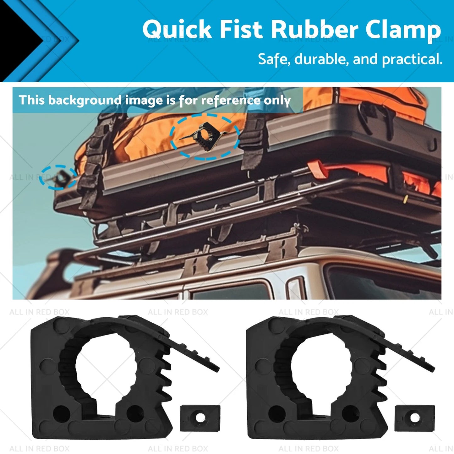 Rubber Clamps for Car Shovel Axe Retainer Holder 25-45mm