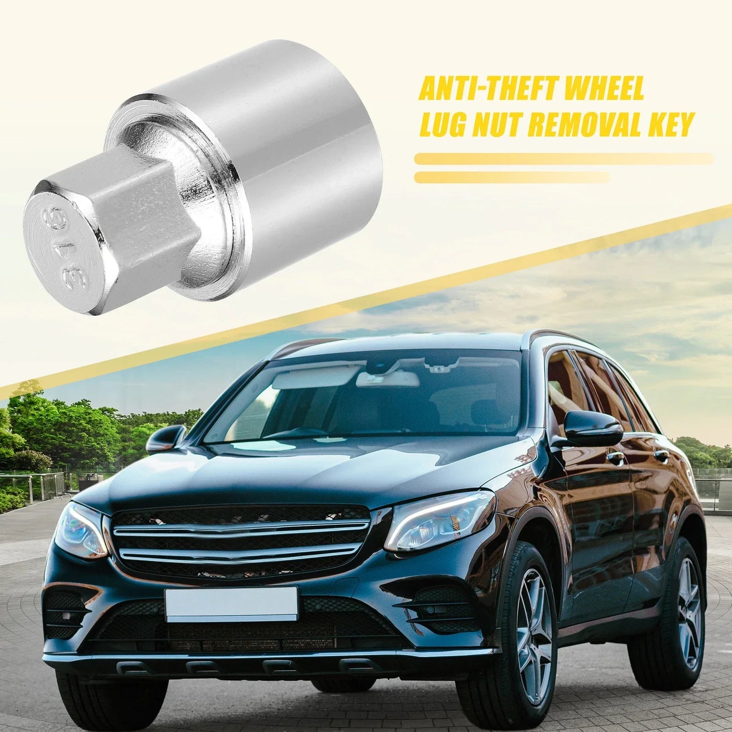 316 Wheel Lock Lug Nut Set with Protector Socket for Mercedes Benz
