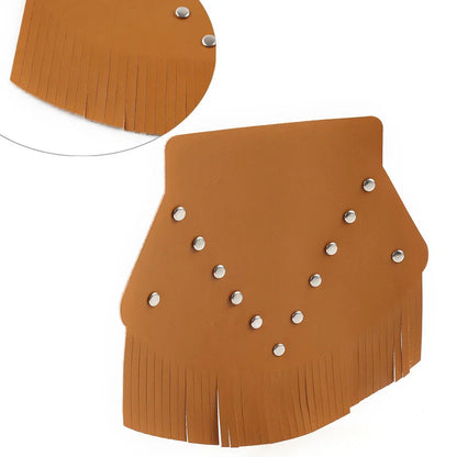 Rear Fender Mud Flap Cover w/Fringe Orange for Harley Sportster (2004-2023)