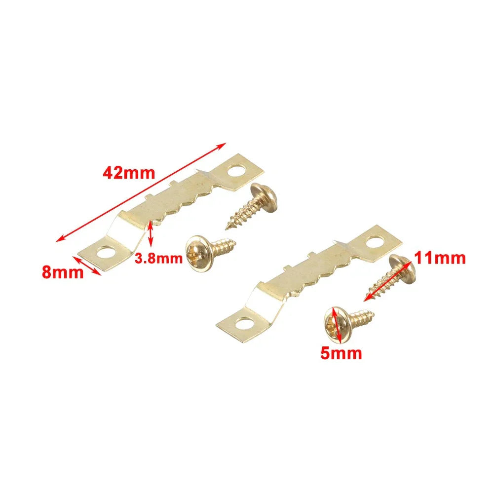 Double Hole Sawtooth Picture Hanger Hooks for Frame Art - Black