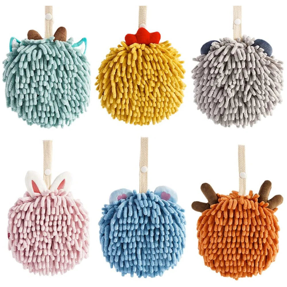 Microfiber Plush Chenille Kids Toddler Hand Towels - Absorbent Bathroom Kitchen