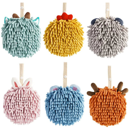 Microfiber Plush Chenille Kids Toddler Hand Towels - Absorbent Bathroom Kitchen