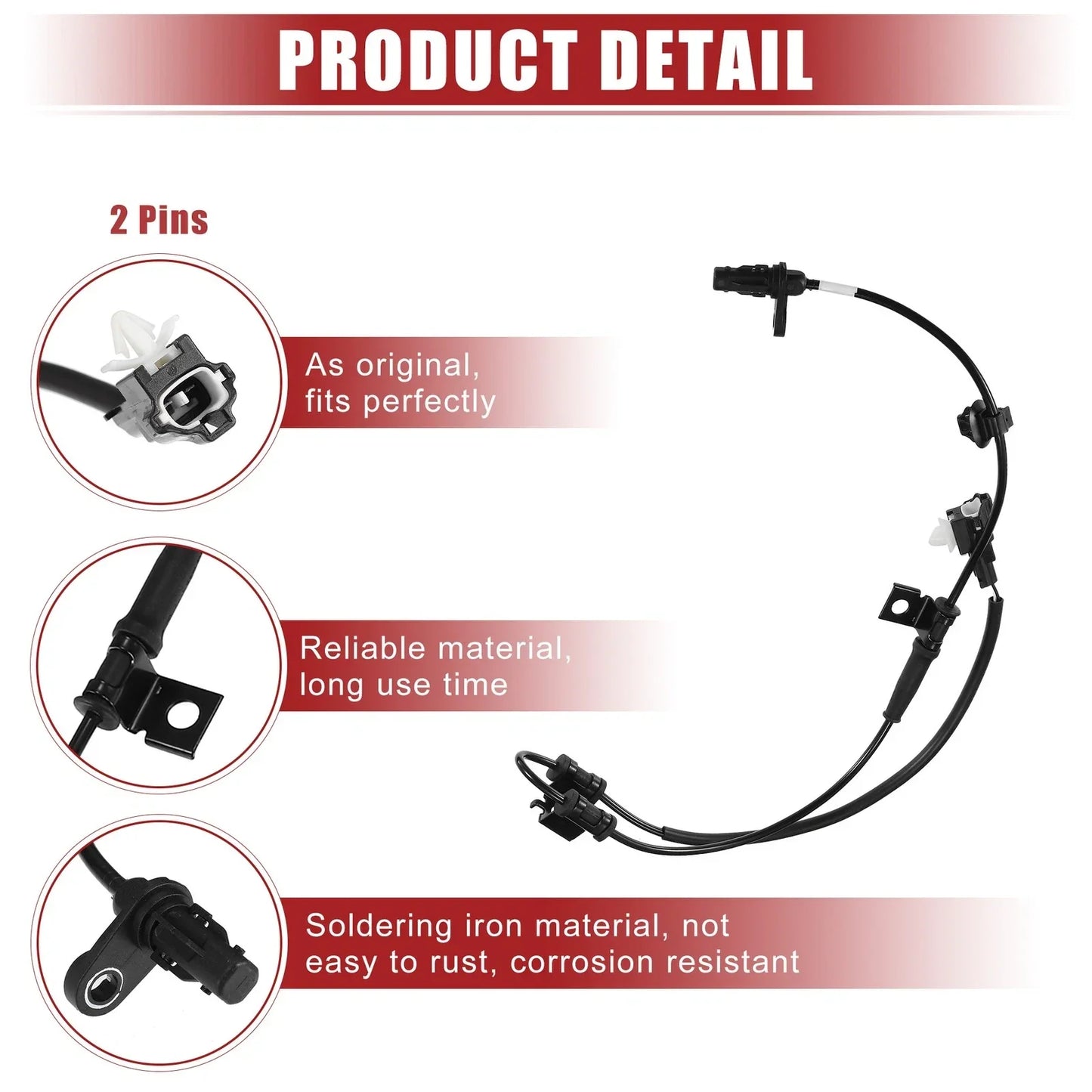 ABS Wheel Speed Sensor for Hyundai Sonata (2011-2014) - 1 Pair