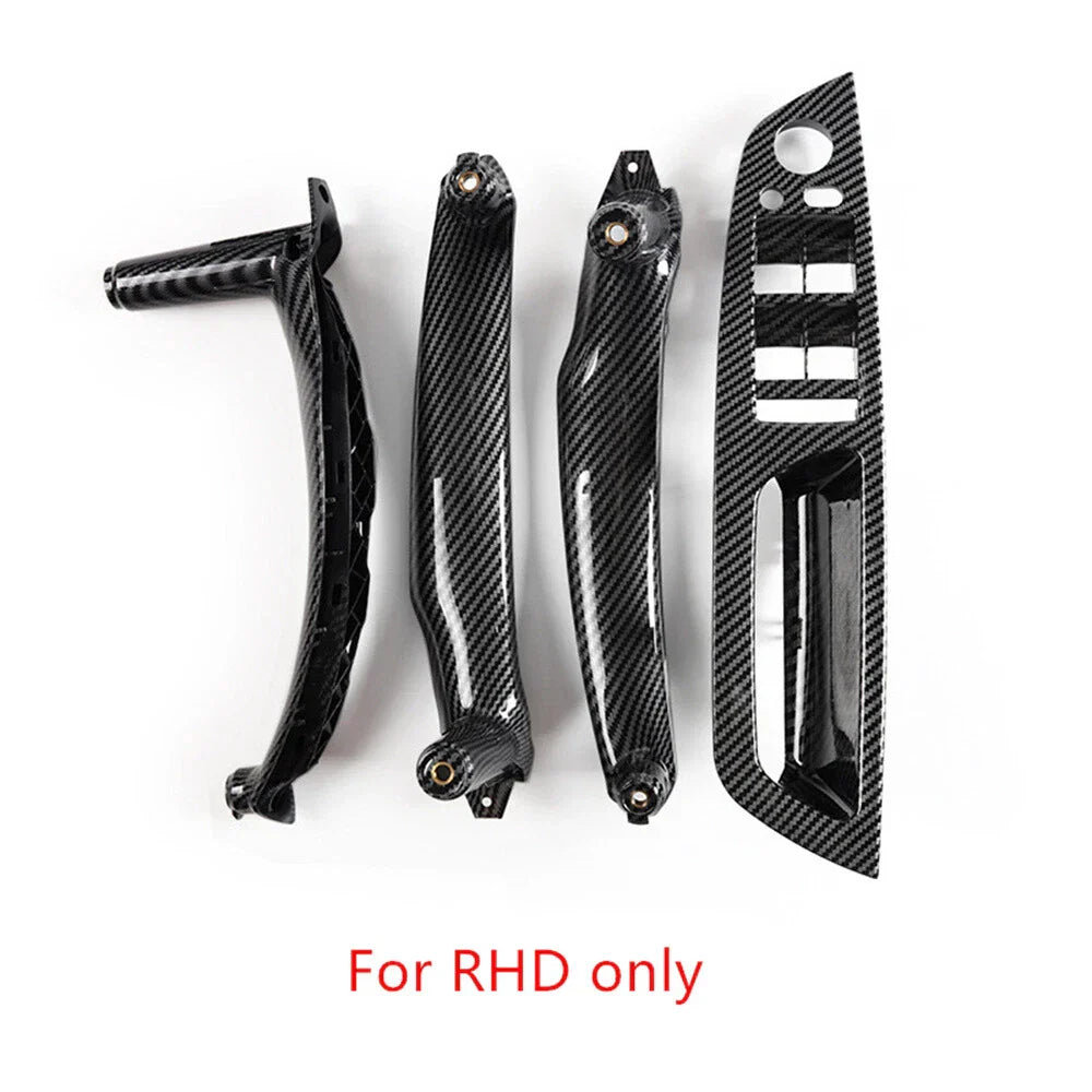 4Pcs Carbon Fiber Inside Door Handle Trim for BMW X5 X6 (2007-2013)