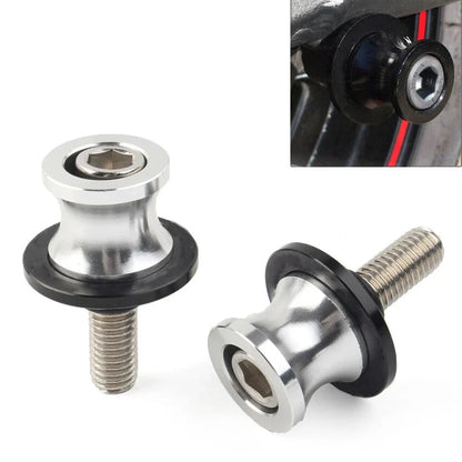 8MM Swingarm Spools Slider Screws for KAWASAKI ZX6R (2012-2021) Silver CNC