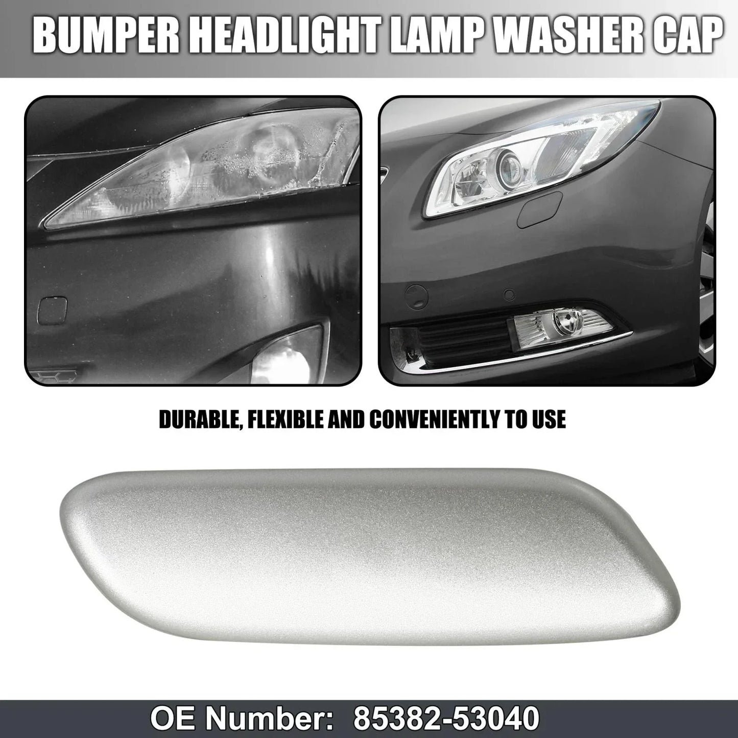 Right Headlight Nozzle Cover for LEXUS IS250 IS300 (2006-2008) Silver Tone