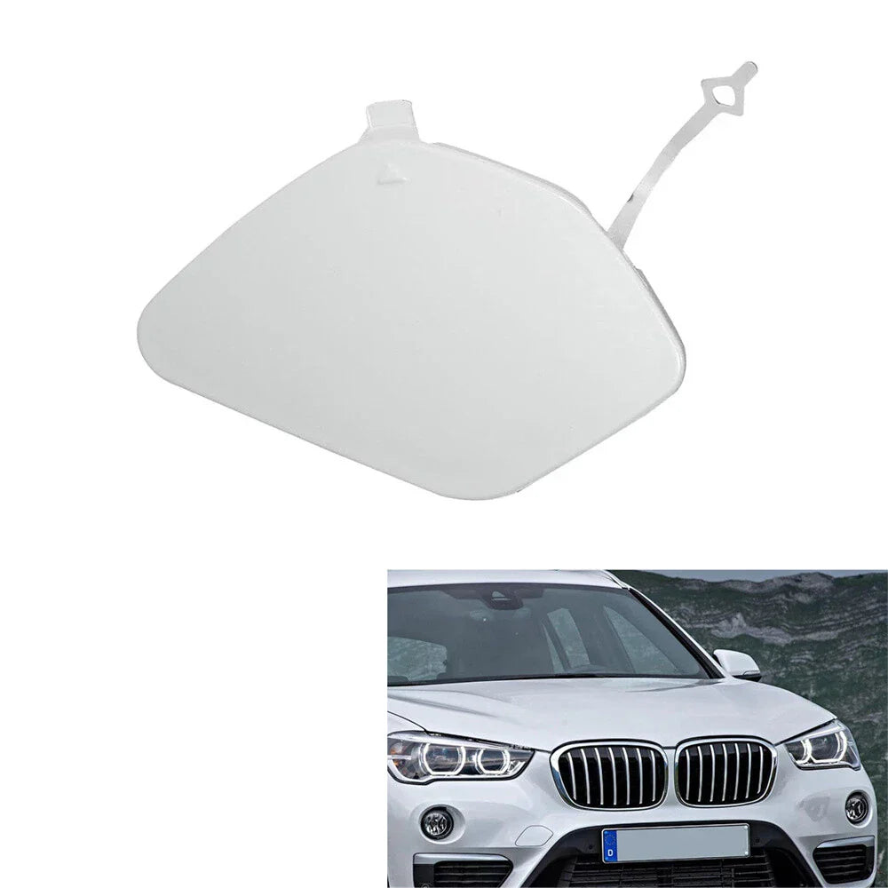 Front Bumper Tow Hook Cover Pearl White for BMW X1 (2016-2018)