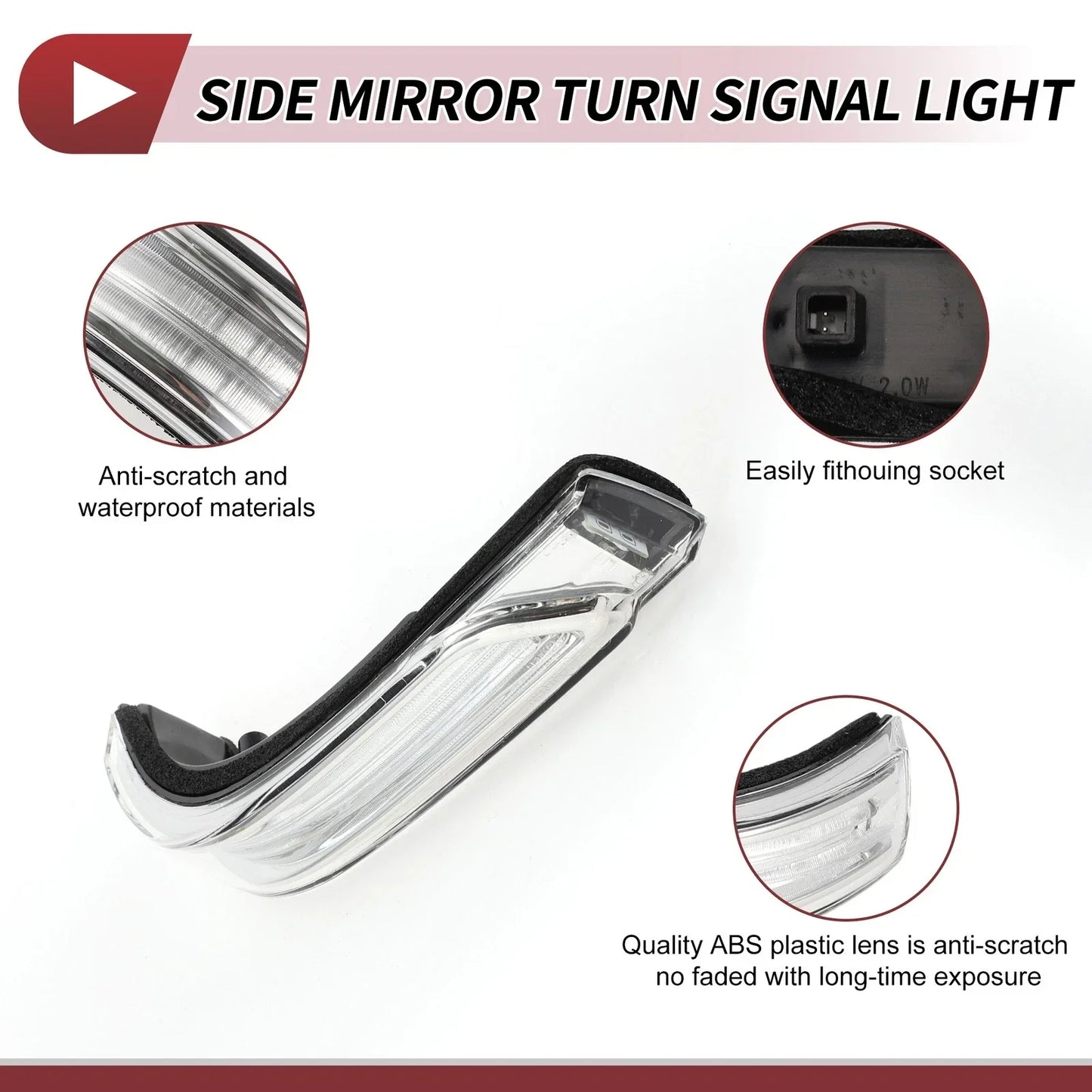 Car Mirror Turn Signal Light for Hyundai Azera 2009-2010 Right LED