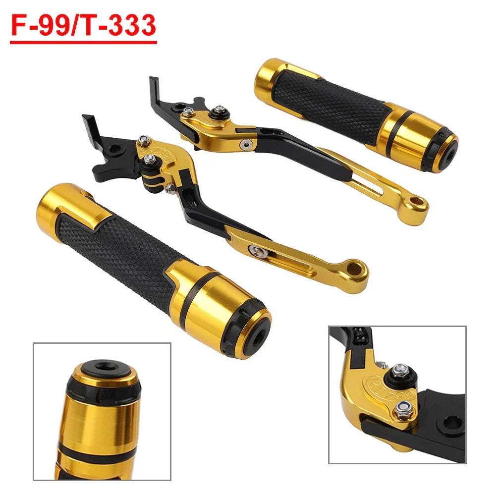 Folding Extendable Brake Clutch Levers & Handlebar Grips for Triumph Speed Triple (2011-2023)