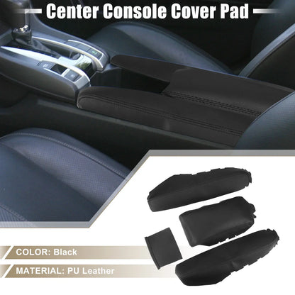 Black Car Auto Armrest Protector Cover Pad for Honda Civic (2016-2021)