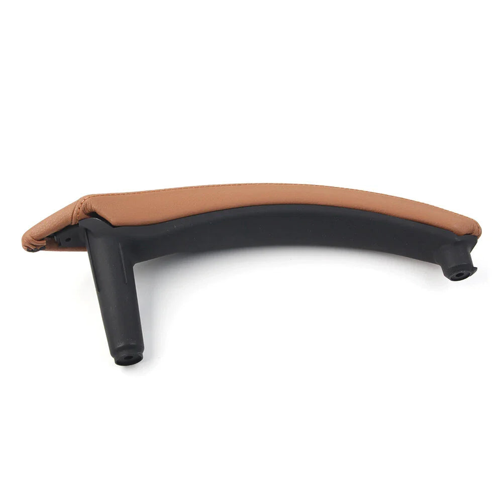 Yellow Brown Door Trim Pull Handle Right Side Real Leather for BMW X5 X6 (2007-2013)