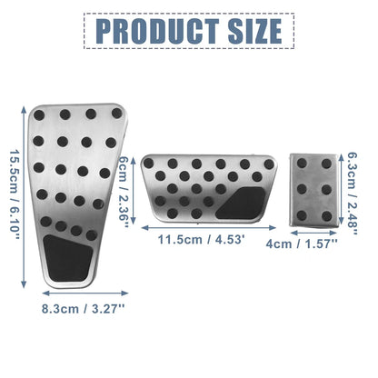 3 x Accelerator & Brake Pedal Covers for Dodge Ram (2011-2018)