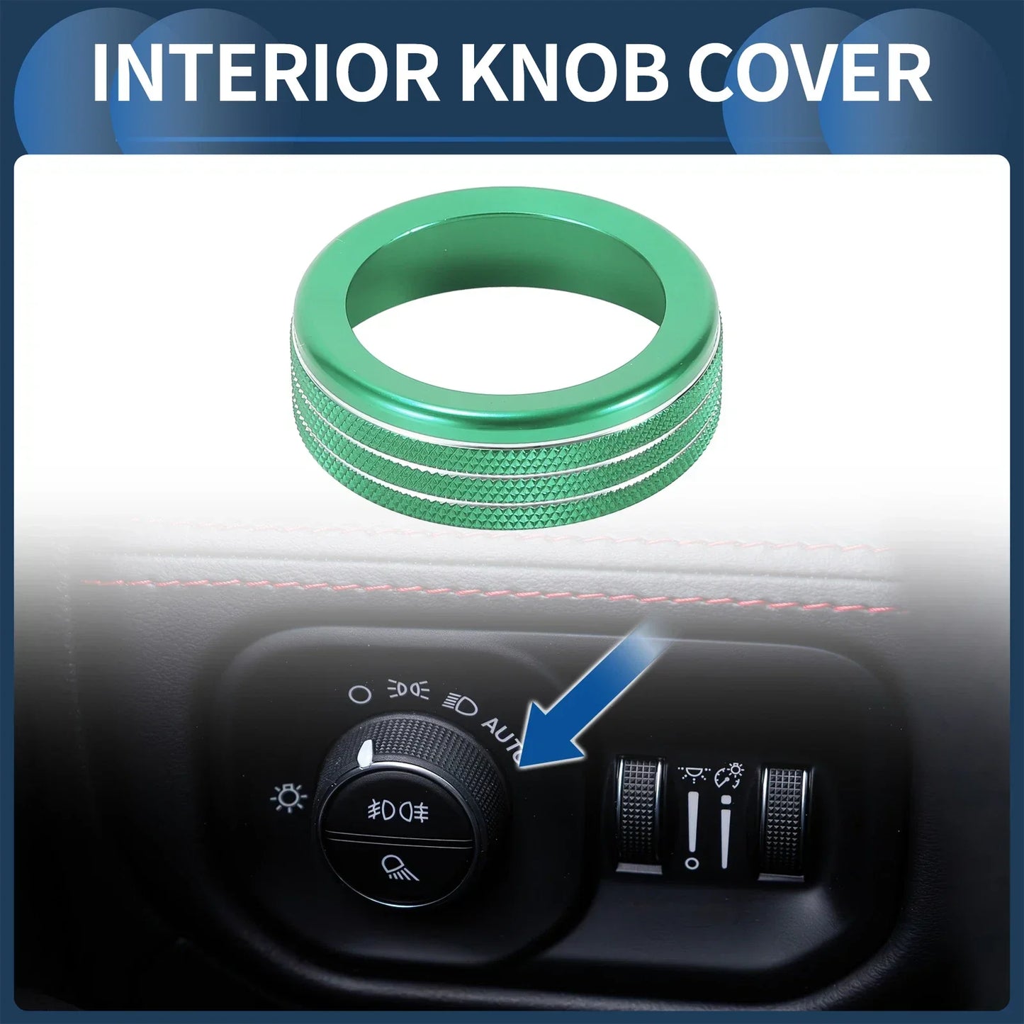 Headlight Fog Light Control Switch Knob Cover for Dodge RAM (2018-2022)
