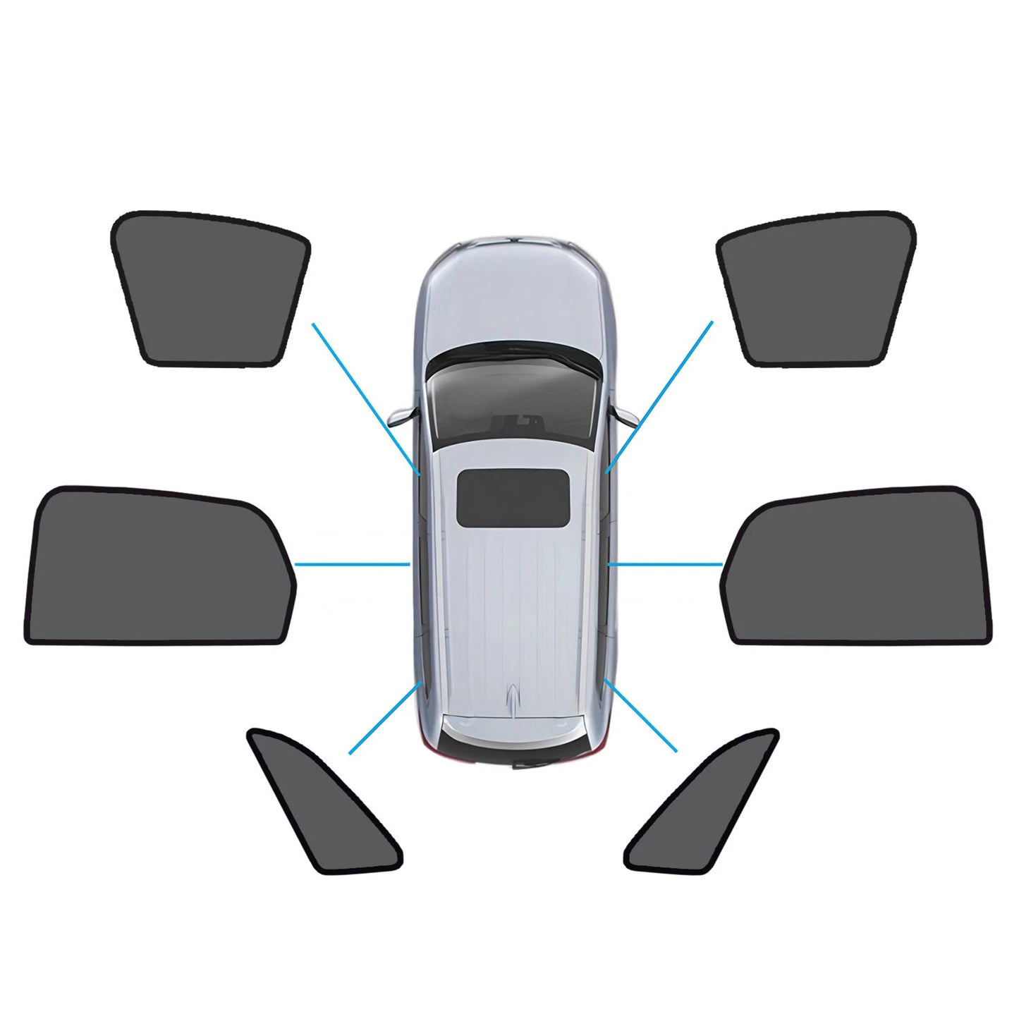 Magnetic Mesh Sun Blind Shades for Audi Q3 RS Q3 (2019-2025)