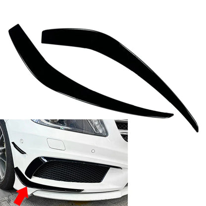 Glossy Black Front Bumper Side Air Vent Trims for Benz A Class (2013-2015)