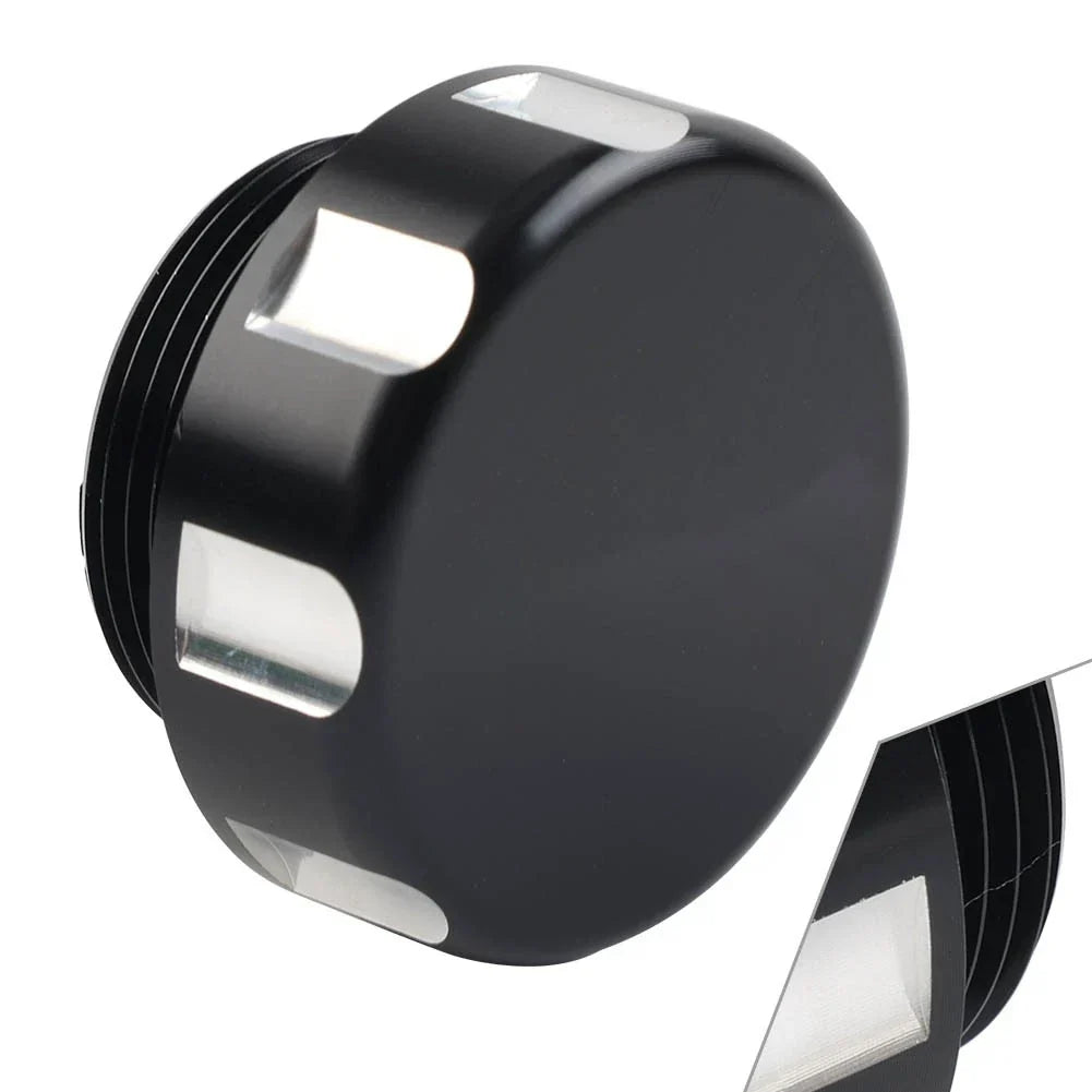 Black Front Oil Fluid Reservoir Cover Cap for Kawasaki Vulcan VN 500-800