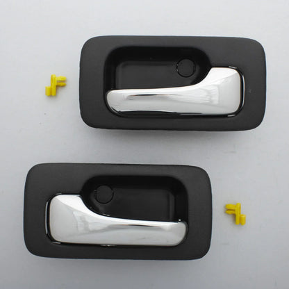 Inner Door Handle Set for 1990-1993 Honda Accord - Black Chrome (2 x)