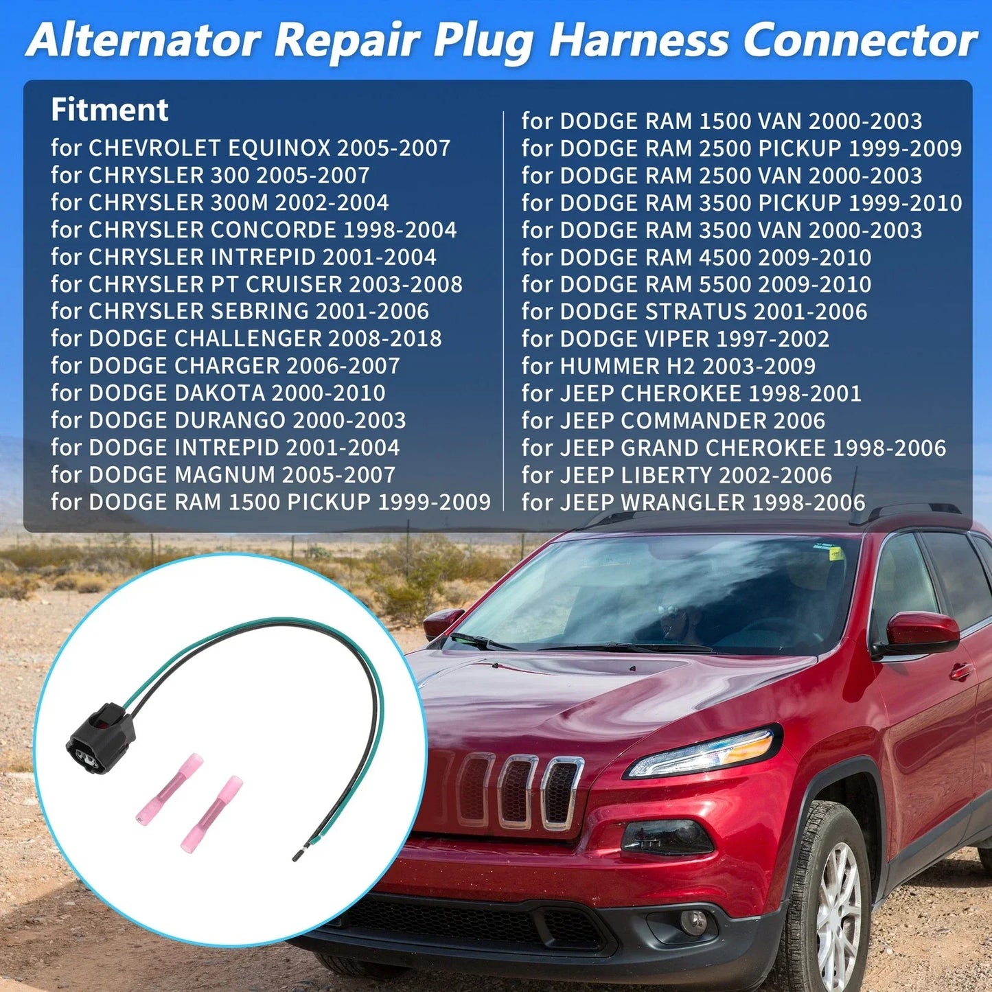 Alternator Repair Plug Harness Connector for Chevy & Chrysler (2010-2015)