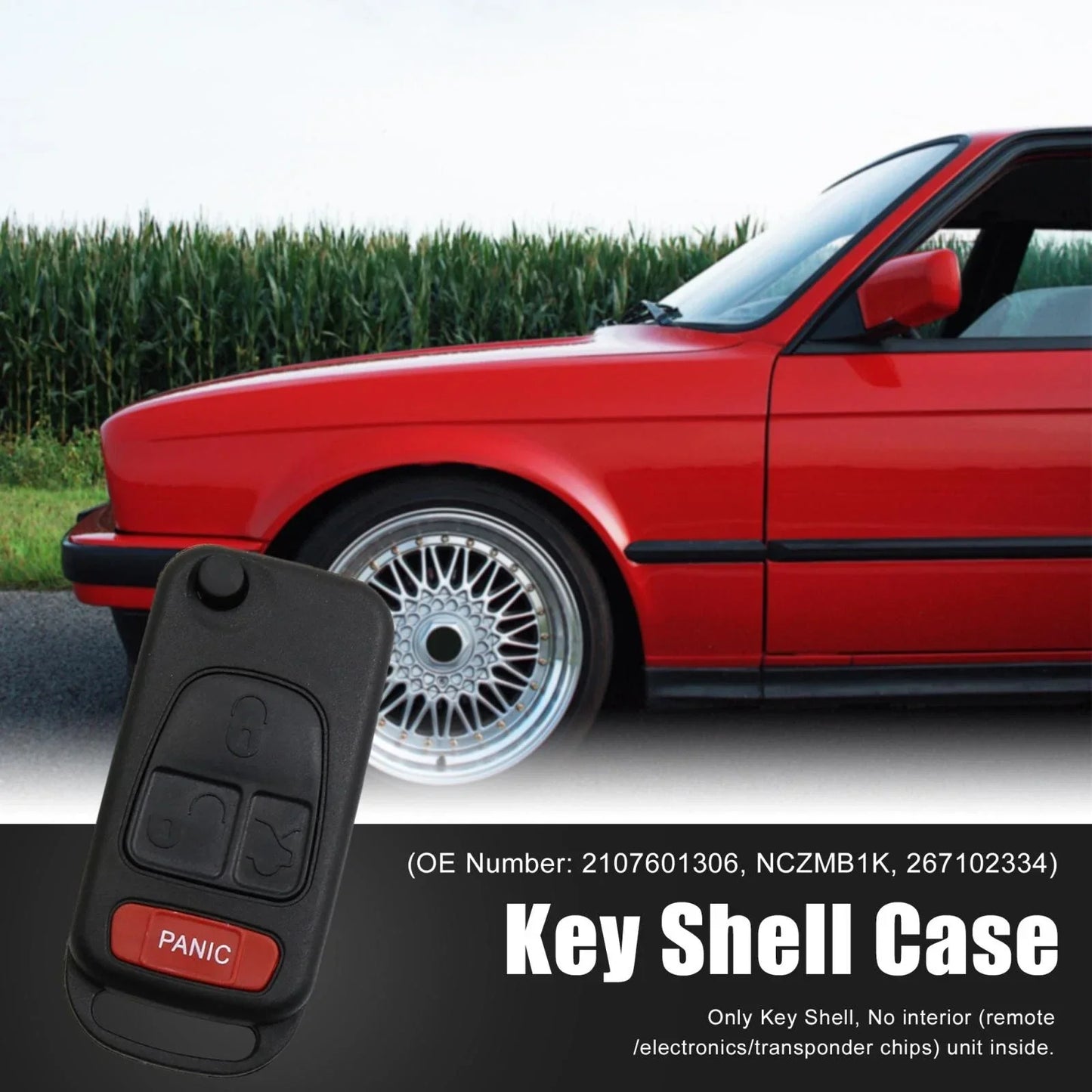Key Shell Case for Mercedes-Benz 4 Button Key