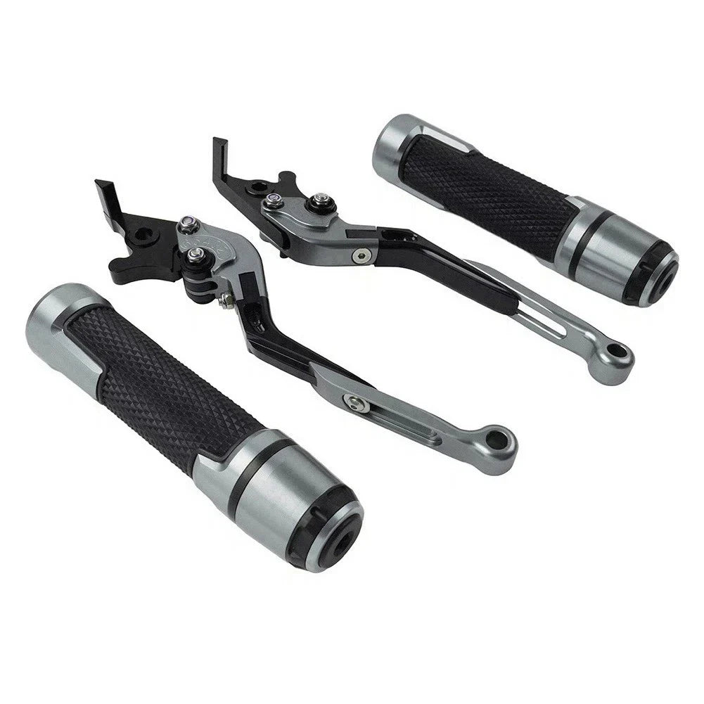 Folding Extendable Brake Clutch Levers & Handlebar Grips for Suzuki GSR750