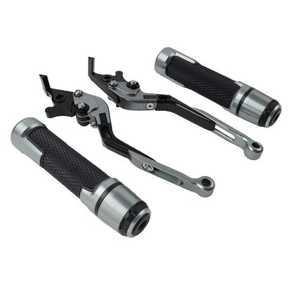 Folding Extendable Brake Clutch Levers & Handlebar Grips for Suzuki GSR750