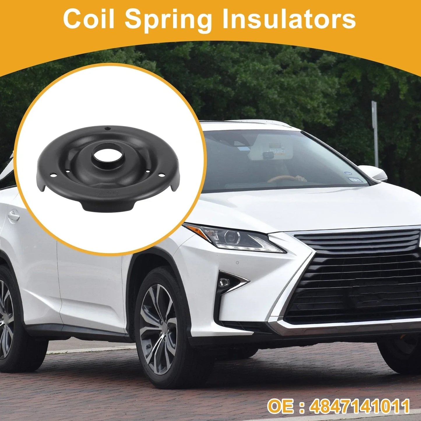 Upper Coil Spring Insulator for LEXUS RX350 2010-2015 Rubber 1 x Piece