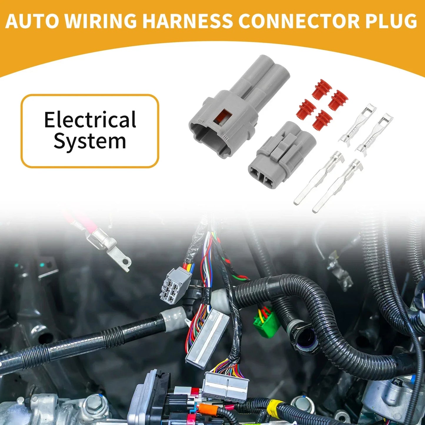Auto Wiring Harness Connector Plug for Honda - 2 Pin