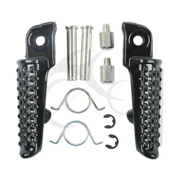 Driver & Passenger Footrests Pegs for Honda CBR1000RR (2008-2016) Black