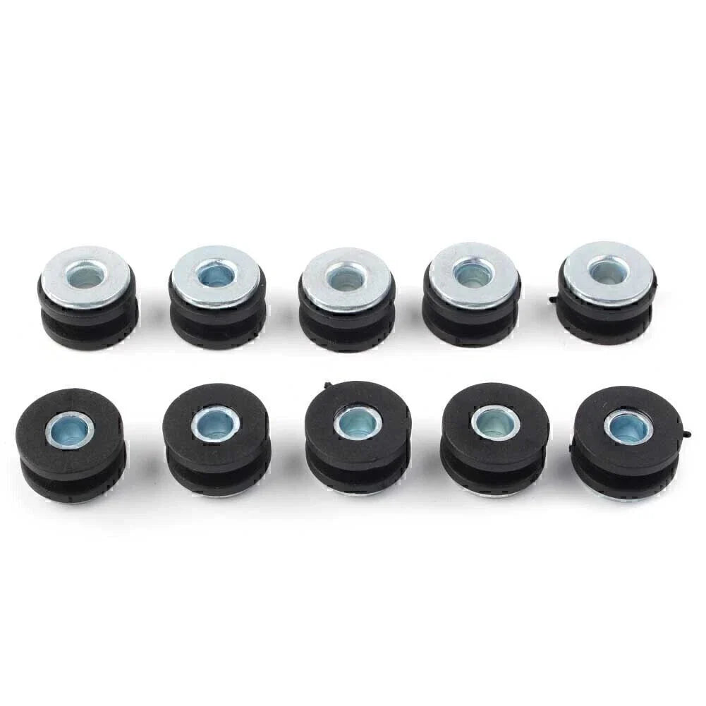 10Pcs Motorcycle Rubber Fairing Grommet Bolts