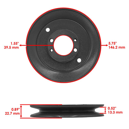 Deck Spindle Pulley Replacement for Scag SSZ-16 18 ST-11 (2012–2020)