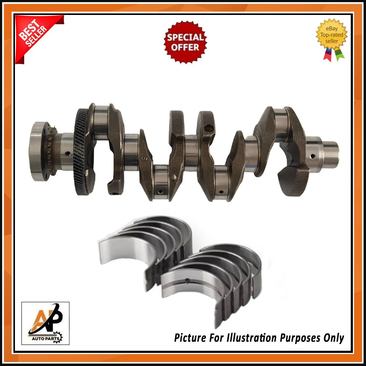 Crankshaft with Bearings Replacement for Jaguar Land Rover AJ200D 204DTD (2000–2010)