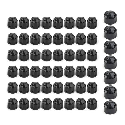Black Engine Bolt Cap Set for Harley Road King Electra Glide (1999-2016)