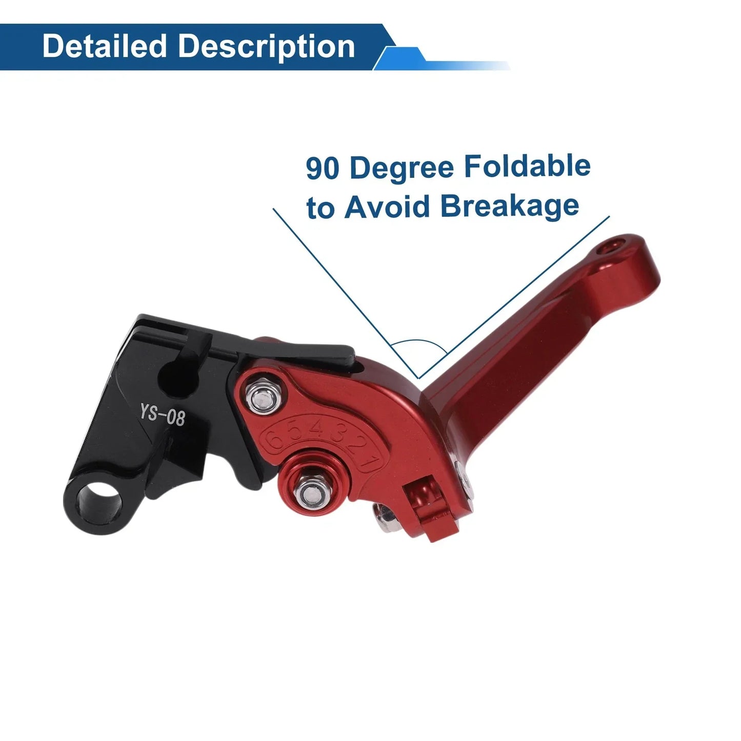 Adjustable Brake Clutch Levers for Honda CBR600RR 2007-2016 - Solid Red