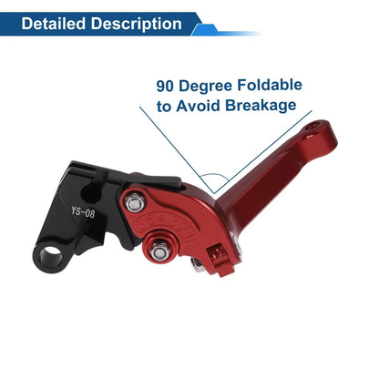 Adjustable Brake Clutch Levers for Honda CBR600RR 2007-2016 - Solid Red