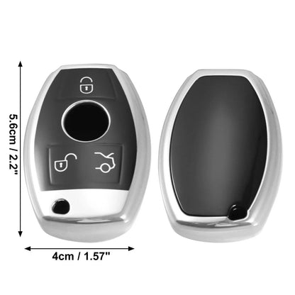 Car Key Fob Cover Remote Case Silver for Mercedes Benz C E S M CLS G