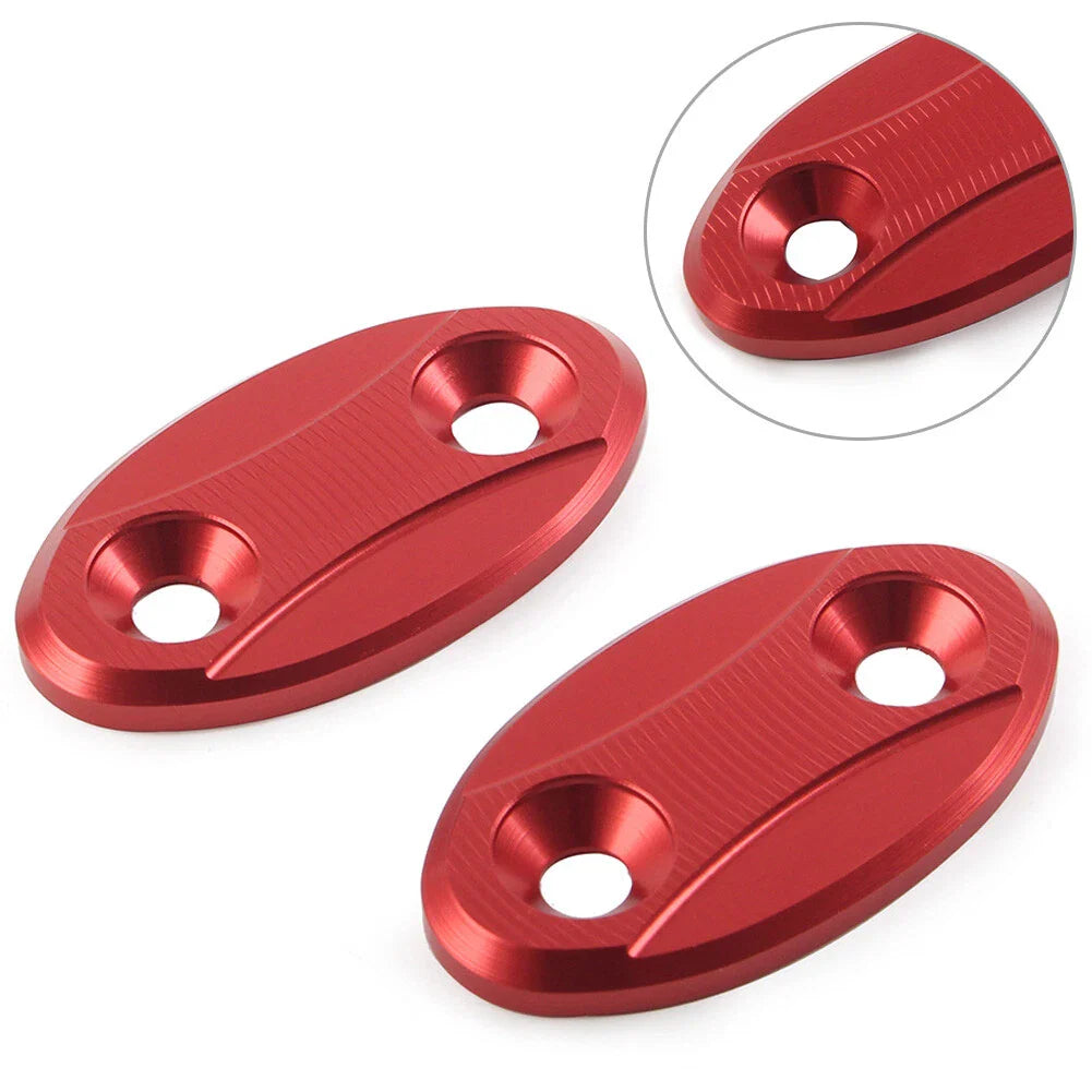 Red Rearview Mirror Block Off Base Plates Cover for BMW S1000RR (2009-2018)