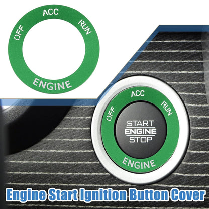 Engine Start Button Sticker for Dodge Charger Challenger Aluminum Alloy Green