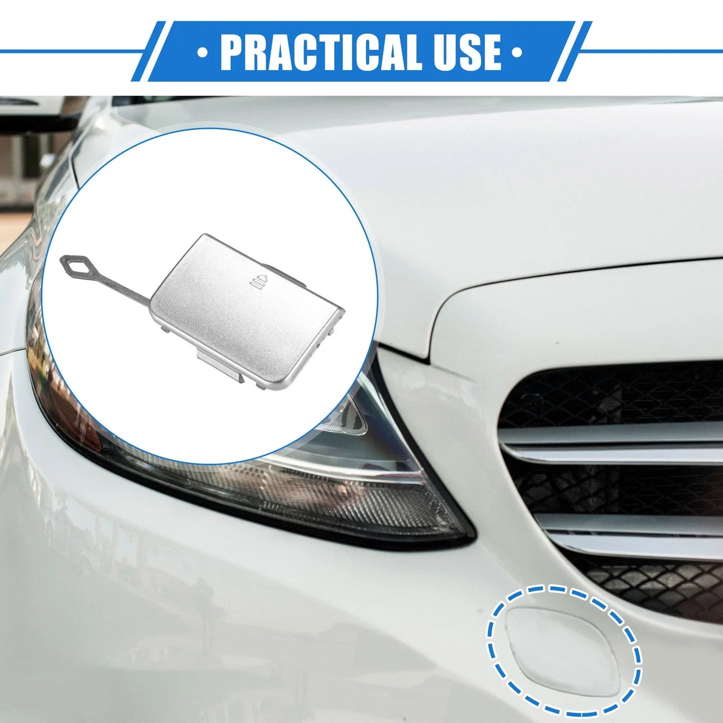 Front Bumper Tow Hook Cover for Mercedes-Benz C300 W204 (2008-2015)