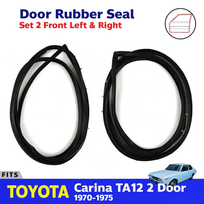 Door Rubber Seal Weatherstrip Front FL+FR Fits Toyota Carina TA12 2D 1970-75 D05