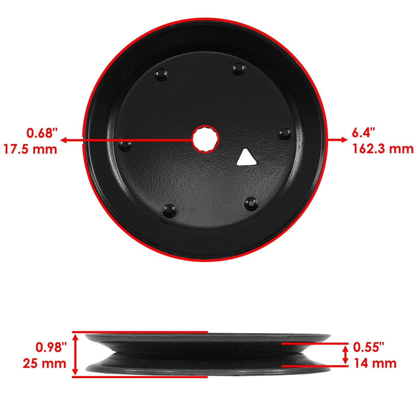 Deck Pulley Timing Replacement for MTD 42 Inch 0.98 Inch Width (2007–2018)