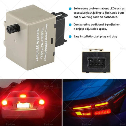 LED Flasher Relay 8Pin Turn Signal Light Indicators for Car