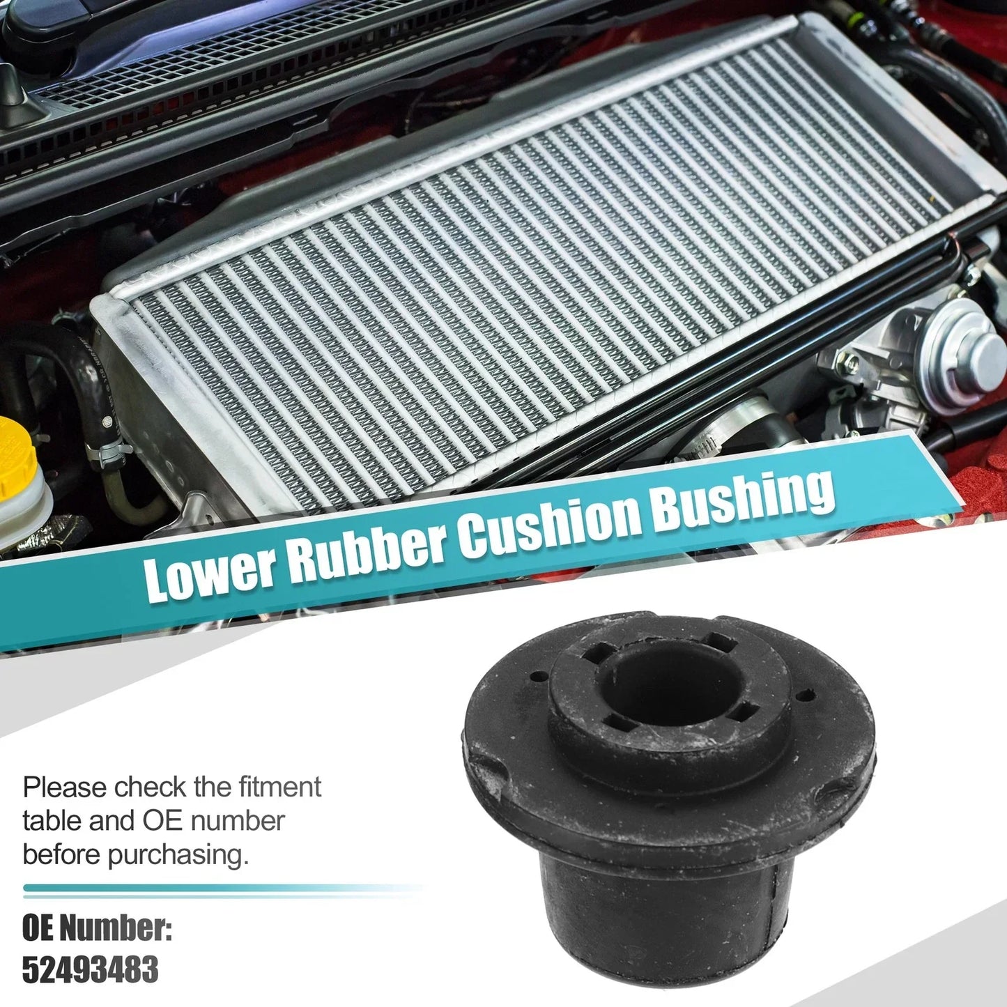 2 x Lower Rubber Cushion Bushing for Chevrolet Malibu (2004-2021)