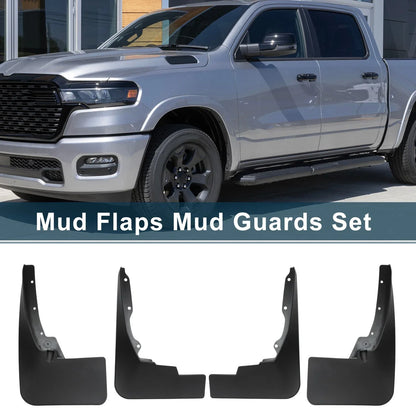 Mud Flaps Kit for Dodge Ram 1500 2019-2025 - Splash Guards, No-Drill