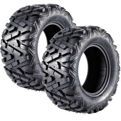 QIND Rear 25x10-12 Tyres for ATV, Mower, Buggy, Go Kart
