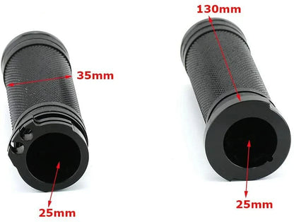 Chrome 1" 25mm CNC Hand Grips for Universal Motorcycle
