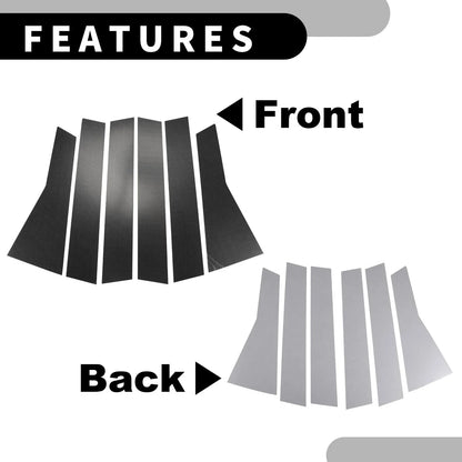 6pcs Car Pillar Window Trim Covers for Honda CR-V (2017-2022) Black Carbon Fiber